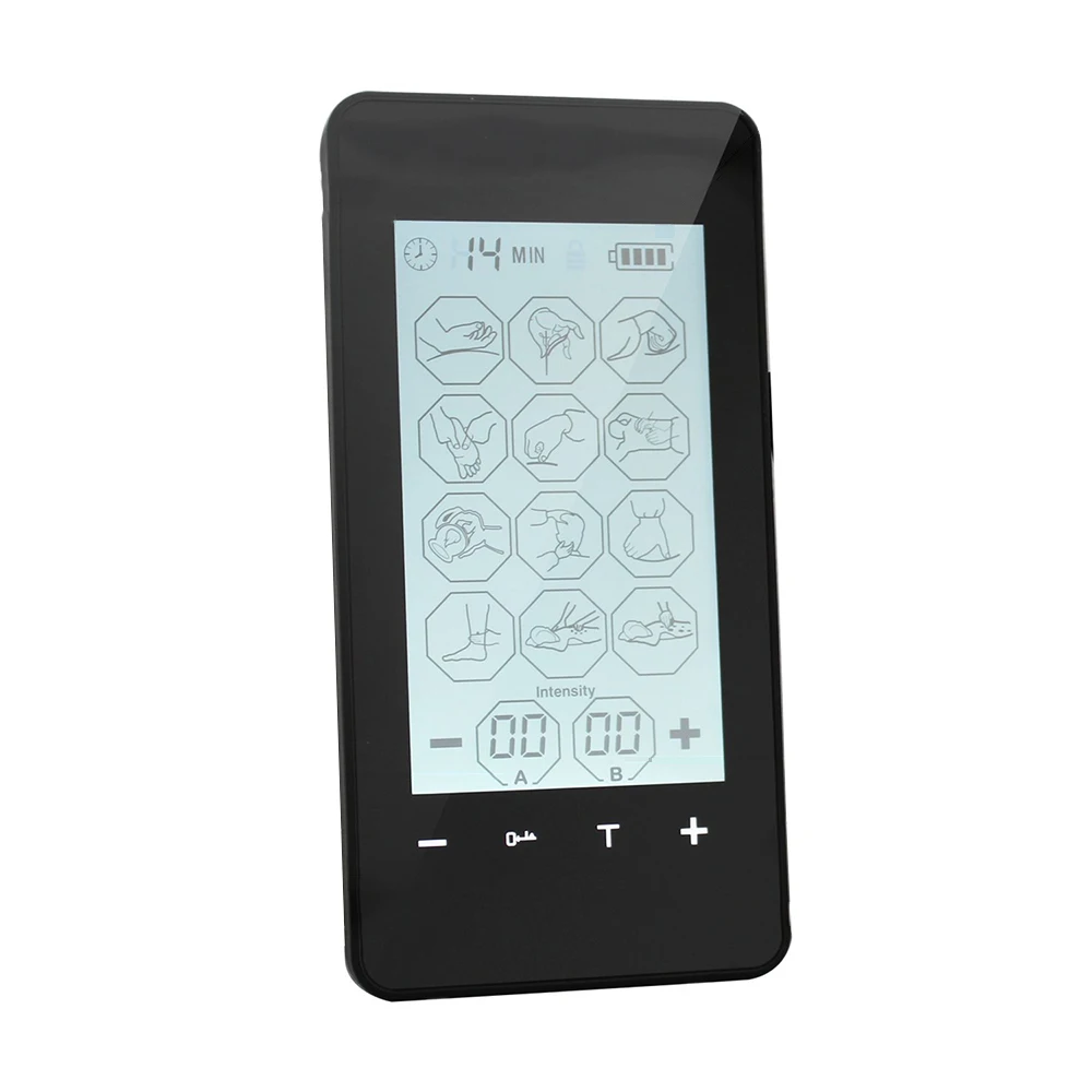 Rechargeable Body Massager 12-Mode Touch Screen Backlight Massage Instrument TENS Physiotherapy anti-stress Pain Relieve Machine