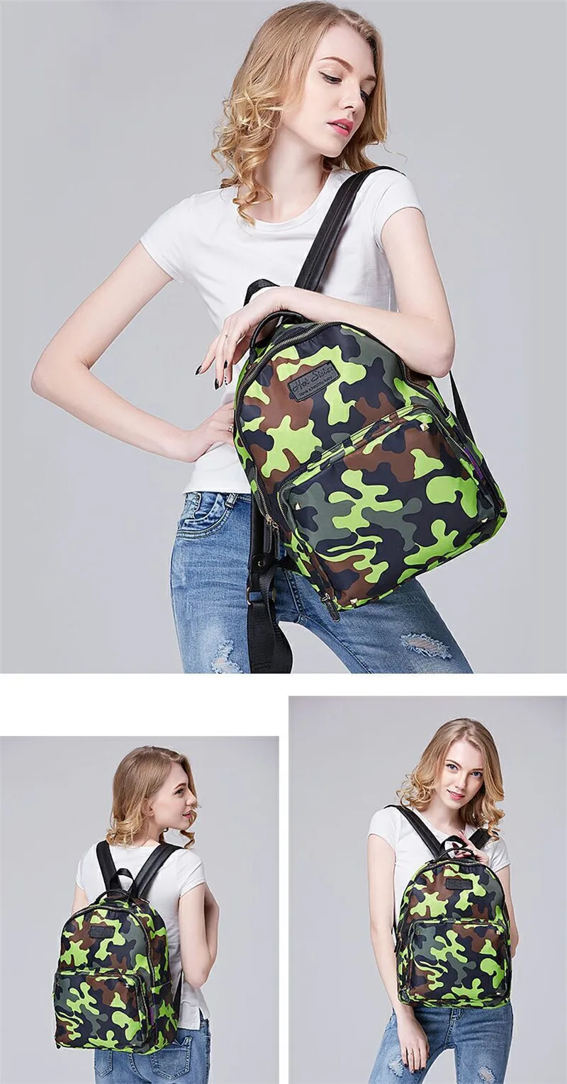 2018 Brand New Super Star Same Type Camouflage Machine Washable Mummy bag High-Quality Ladies Fashion Backpack04