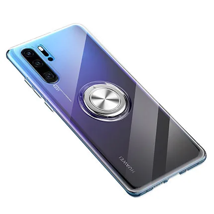 

Soft transparent Case Magnetic Case Invisible Finger Ring Cover Case for Huawei P30 P30Pro Mate20 Mate20pro P20 P20Pro P20lite