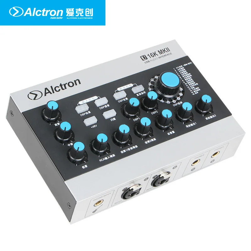 Alctron U16K MKII USB аудио интерфейс трансформирует звуковую карту полнофункциональный