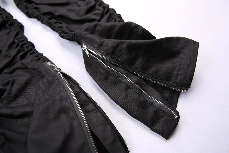 QoolXCWear Justin bieber brand side zipper men slim fit casual mens hip hop jogger biker pants swag sweatpants skinny trousers