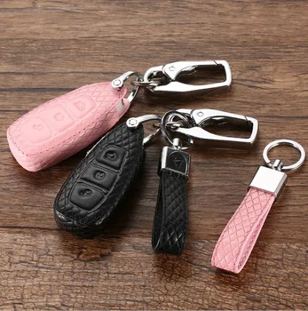 

Car Genuine Leather Key Cover Wallet For Ford Focus Kuga Mk4 MK3 ST RS Mondeo Fiesta Escape Accessories KeyBag Trinket