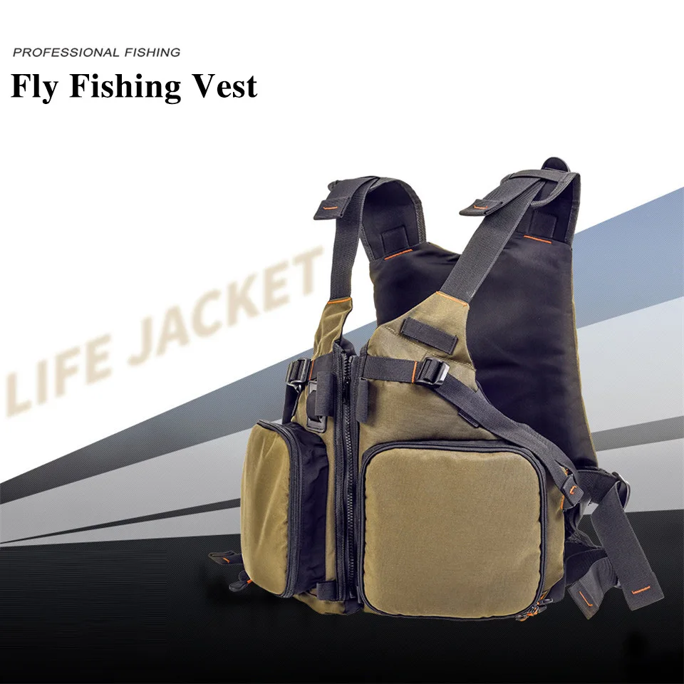 

Outdoor Sport Fly Fishing Vest Men Multi Function Mesh Safety Life Jacket Waistcoat Survival Utility Vest Colete Salva-Vidas S04