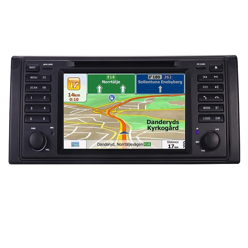 В наличии оригинальный UI 2 din Android 10 автомобильный DVD плеер для bmw E39 X5 GPS BT Радио USB SD