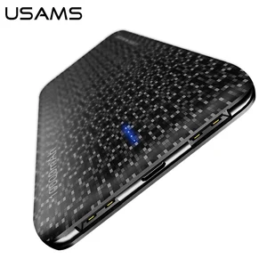 USAMS power Bank 15 мм ультра тонкий 10000 мАч power bank Мобильный телефон 2.1A выход 10000 мАч Универсальный телефон внешний аккумулятор - изображение