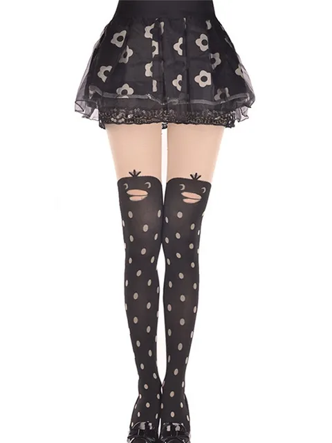 Kawaii Sexy Girl S Pantyhose Tights Pattern Printed Tattoo Stockings