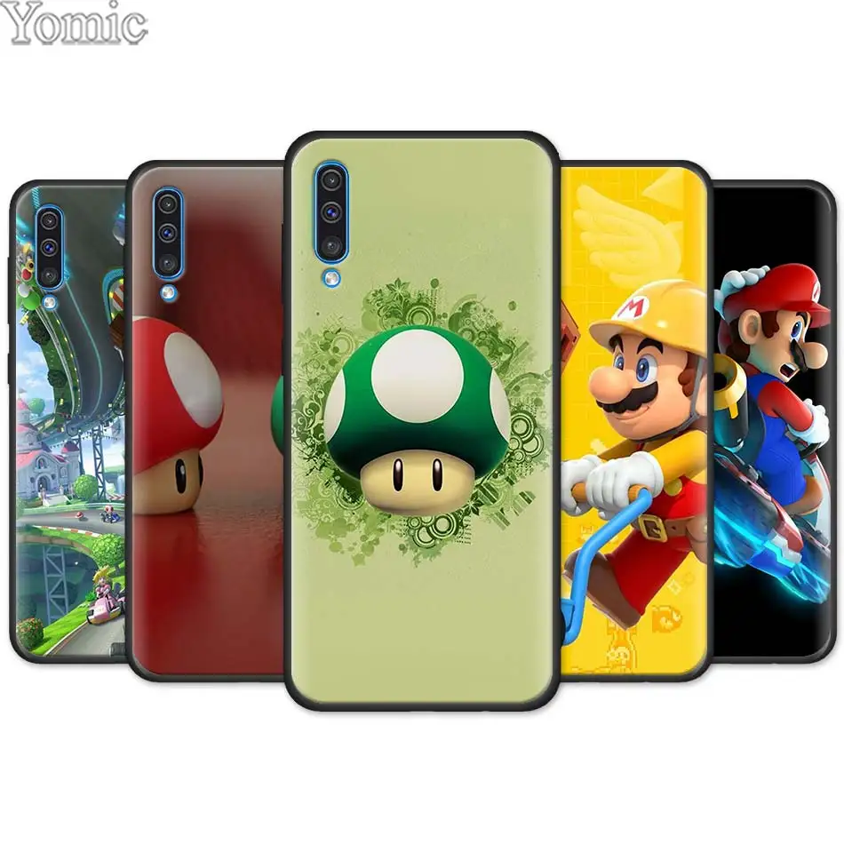 

super mario bros Black Silicone Soft TPU Case for Samsung Galaxy M30 M10 M20 A50 A70 A40 A10 A20 A30 A60 Case Cover