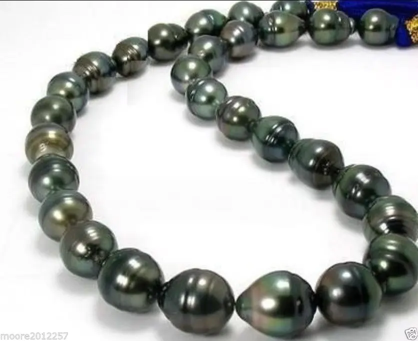 

Free Shipping >> Amazing! 11-13mm Natural black baroque Cultured Pearls Necklace 18