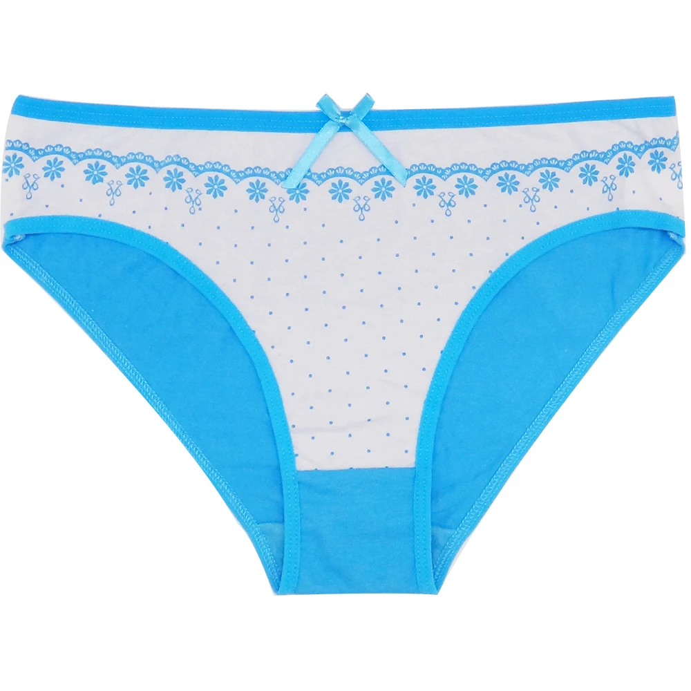 Pack of 12 Flower Cotton Lady Bikini Panties Spandex Women Short Brief