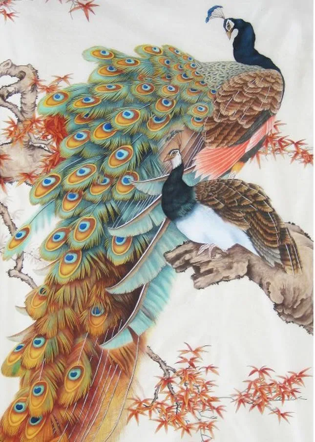 High Quality 3d Entrance Peacock Bird Wallpaper 3d Wall Mural