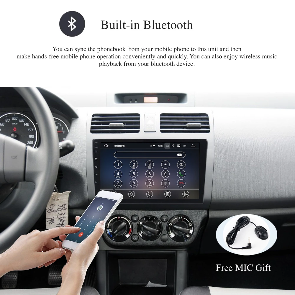 Perfect Car 1 din radio android 7.1 GPS Navi for Suzuki Swift 2008 + autoradio navigation head unit multimedia video play stereo 2Gb Ram 2