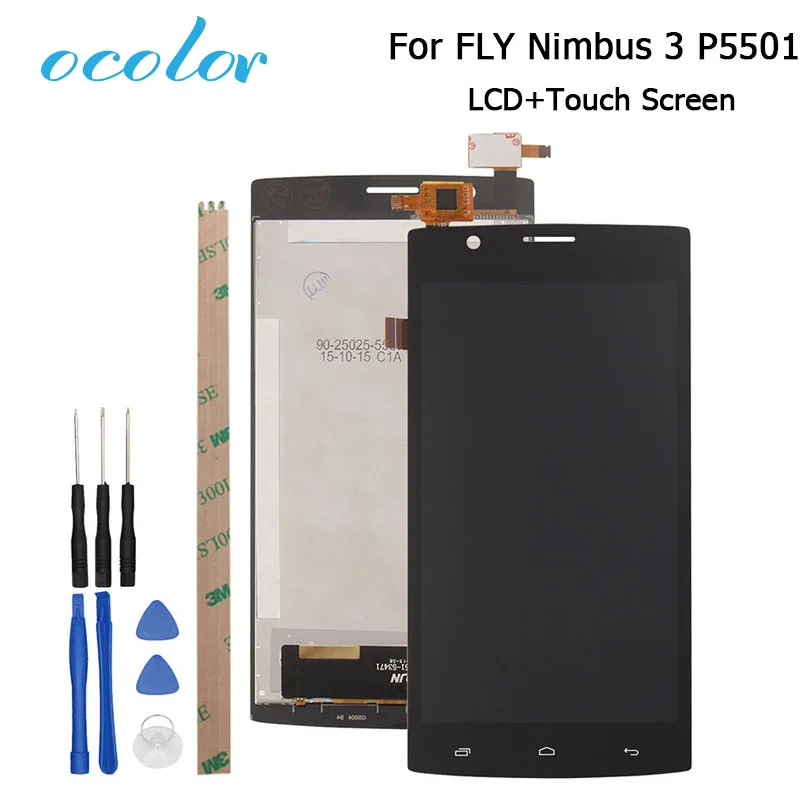 Ocolor 5 дюймов для FLY Nimbus 3 FS501 ЖК дисплей и сенсорный экран 100% хороший в сборе Замена