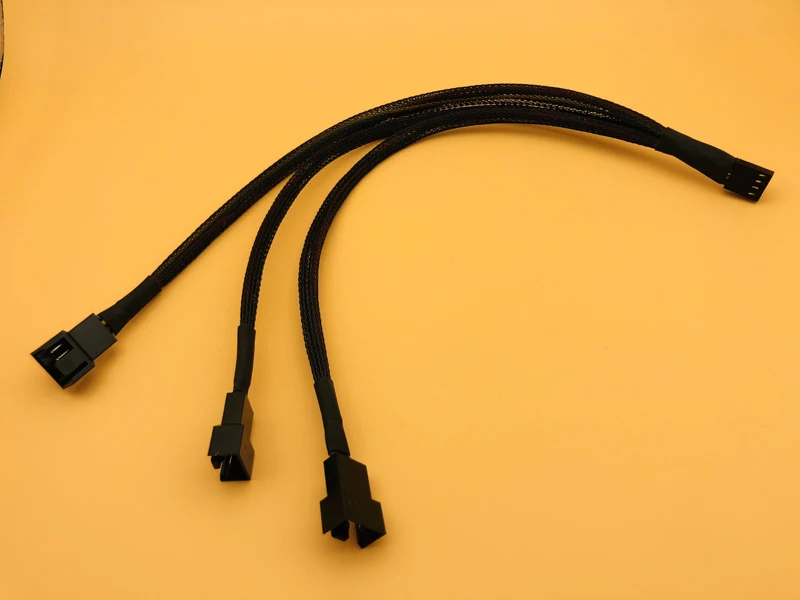 1 to 3 PWM 4P Female to 3/4 Pin PWM Fan Adapter 4Pin Splitter Cable for Computer Case Fan CPU Fan Mining Cooling Fans Hub Cable