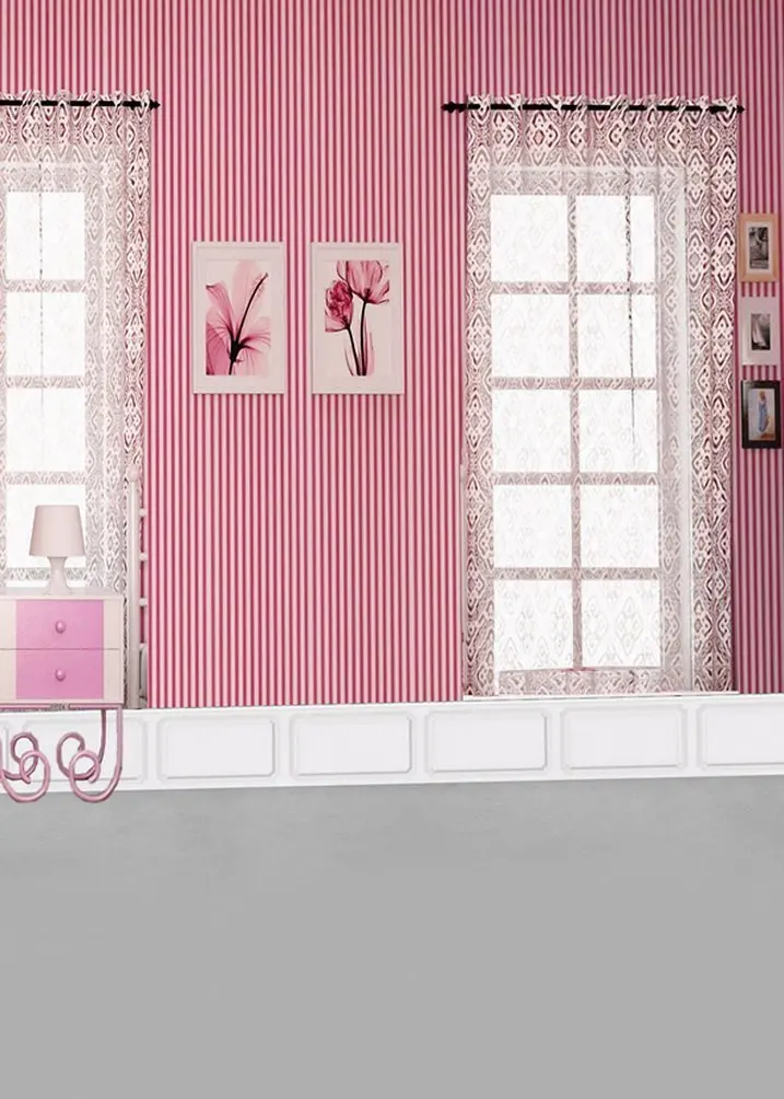 

Pink Room Flowers Photography Backdrops Photo Props Studio Background 5x7ft