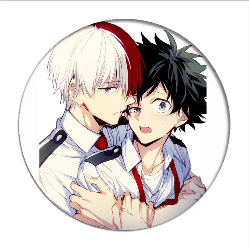 Аниме My Hero academic аксессуары для косплея Todoroki Shoto версия Q брошь булавки Midoriya Izuku