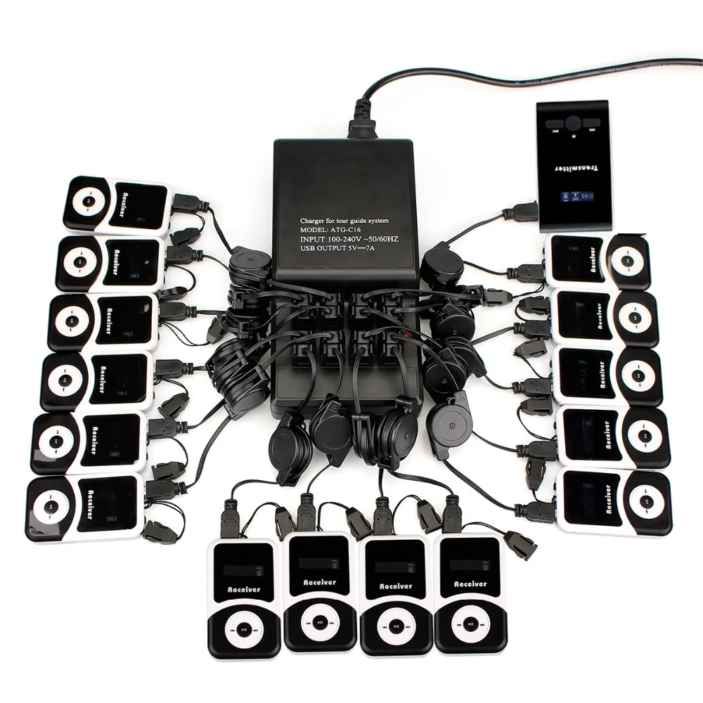 font b Wireless b font Tour Guide System 16 Port font b Charger b font