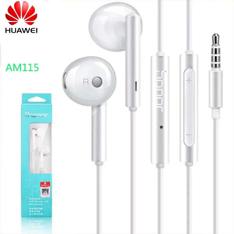 

Genuine Original HUAWEI Honor AM115 In-ear Earphone With Mic Remote Control For Huawei P20 P30 Pro Mate 10 11 Nova 2 Plus Xiaomi