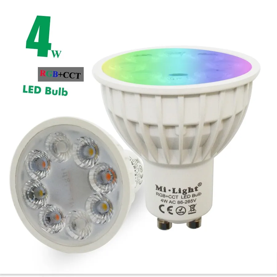 RGB GU10 4W Milight Led Bulb AC85-265V led smart lamps high quality free shipping | Освещение