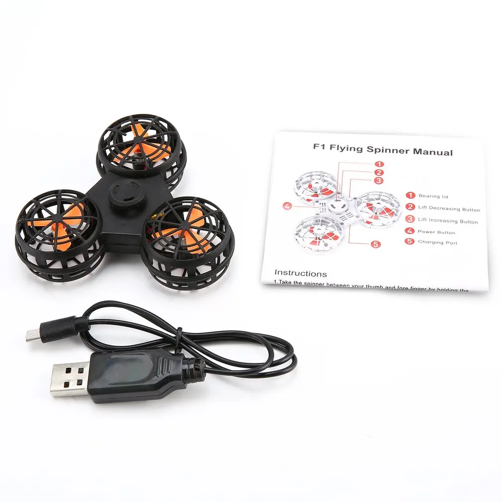 

Mini Fingertip Gyro Hand Flying Spin Fidget Spinner Autism Anxiety Stress Release Toy Drone Great Funny Gift for Kid