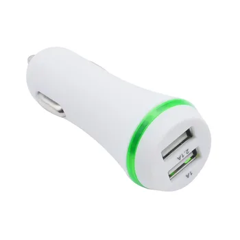 

12 / 24v Universal Side Dual USB 2-Port Light Car Charger Adapter For Iphone 8/8 PlusWith Blue LED Indicator Light Car Styling