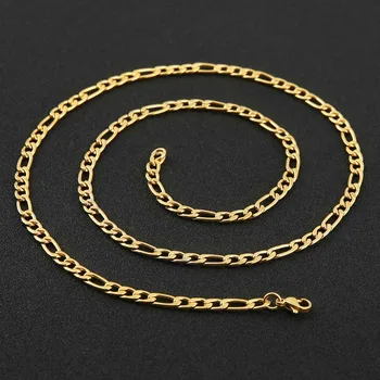 

HZMAN Men Women Figaro Chain 5mm Stainless Steel Necklac