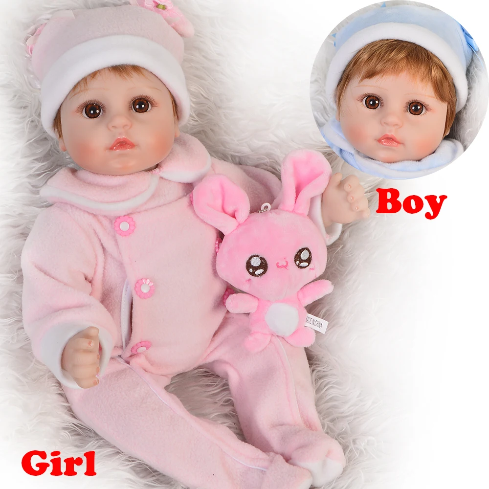 

Reborn baby doll toys for boy girl 18"43cm lifelike newborn bebes silicone reborn baby doll real baby alive bonecas
