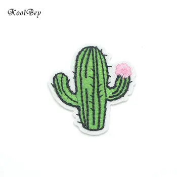 

300pcs/lot Cactus Flowers Embroidery Iron On Applique Patch Sew On Patch Craft Sewing Repair Embroidered SC3017