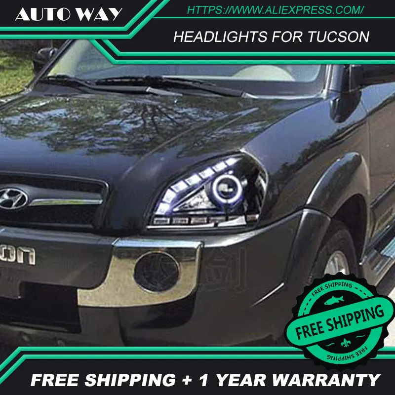 Бесплатная доставка! Светодиодный чехол для фар Hyundai Tucson 2005-2009 с биксеноновым