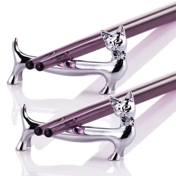 

Lovely cat chopstick rest Multifunctional cutlery rack silver chopsticks holder Home kitchen stand storage decoration gift