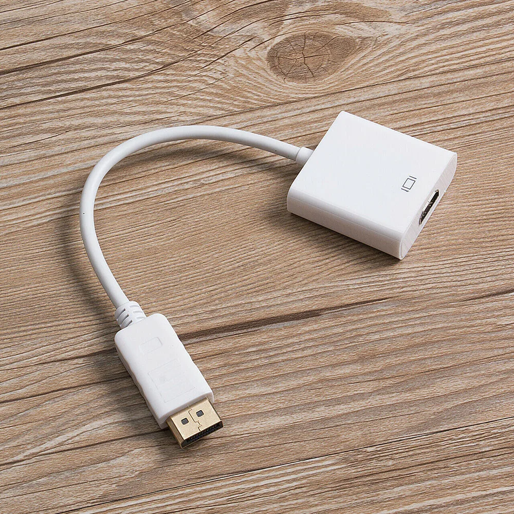 Переходник DisplayPort DP папа HDMI мама кабель конвертер для Dell HP Asus Lenovo Acer Прямая