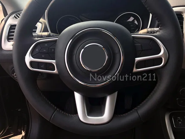Coprivolante In Carbonio Per Jeep Renegade/Compass - 3 Pezzi, Adesivo, Interni Auto - Foto 6