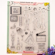 Die Oscar Design Transparent Clear Silicone Stamp/Seal for DIY scrapbooking/photo album Decorative clear stamp sheets A260