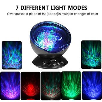 

Upgraded Version Remote Control Colorful Projection lamp Wave Sleep Light Sky Ocean Star Projector Lamp Home Bedroom Decor Lamp