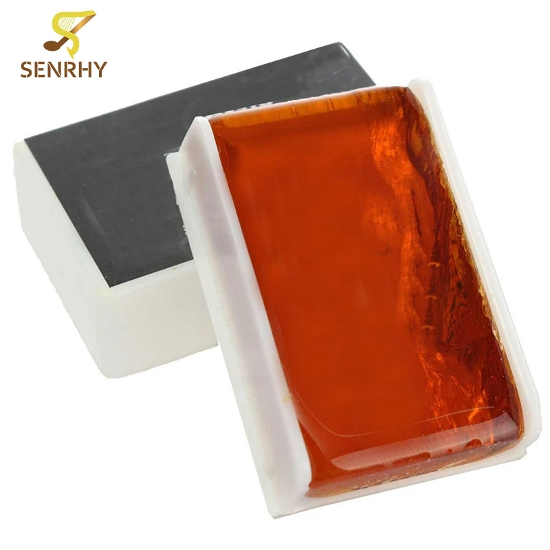 

1 Pcs Violin Parts Accessories Violin Fiddle Case Bow Rosin For Stringed Musical Instruments Brown 4.5cm x 3cm x 1.5cm