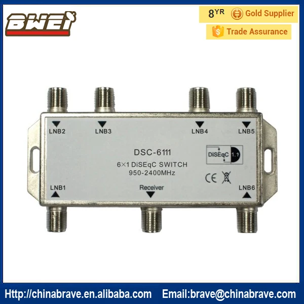 

HOT SELLING Diseqc-Switch-6-in-1-out-Satellite-FAT-TV-Accessory