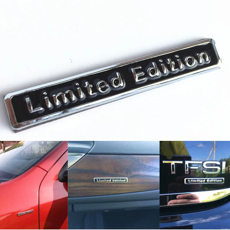 

6.5cm 3D Chrome Metal Sticker Car Styling Accessoiries Limited Edition Emblem Motorcycle Decal For Audi Q3 A4 Q5 A6 A6L R8 Q7