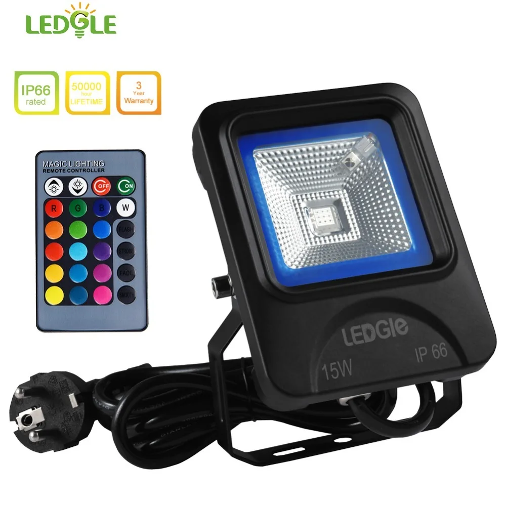 Ledgle 15w Led Flood Light Rgb Floodlights Waterproof Outdoor Ledgle 15w Led Flood Light Rgb