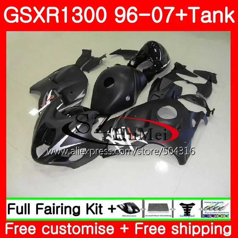 Обтекатели для SUZUKI Hayabusa GSXR1300 96 07 GSXR 1300 96 97 98 99 00 01 42SH15 матовый черный GSX R1300 1996 1997 1998 1999 2001 - Цвет: No.  1
