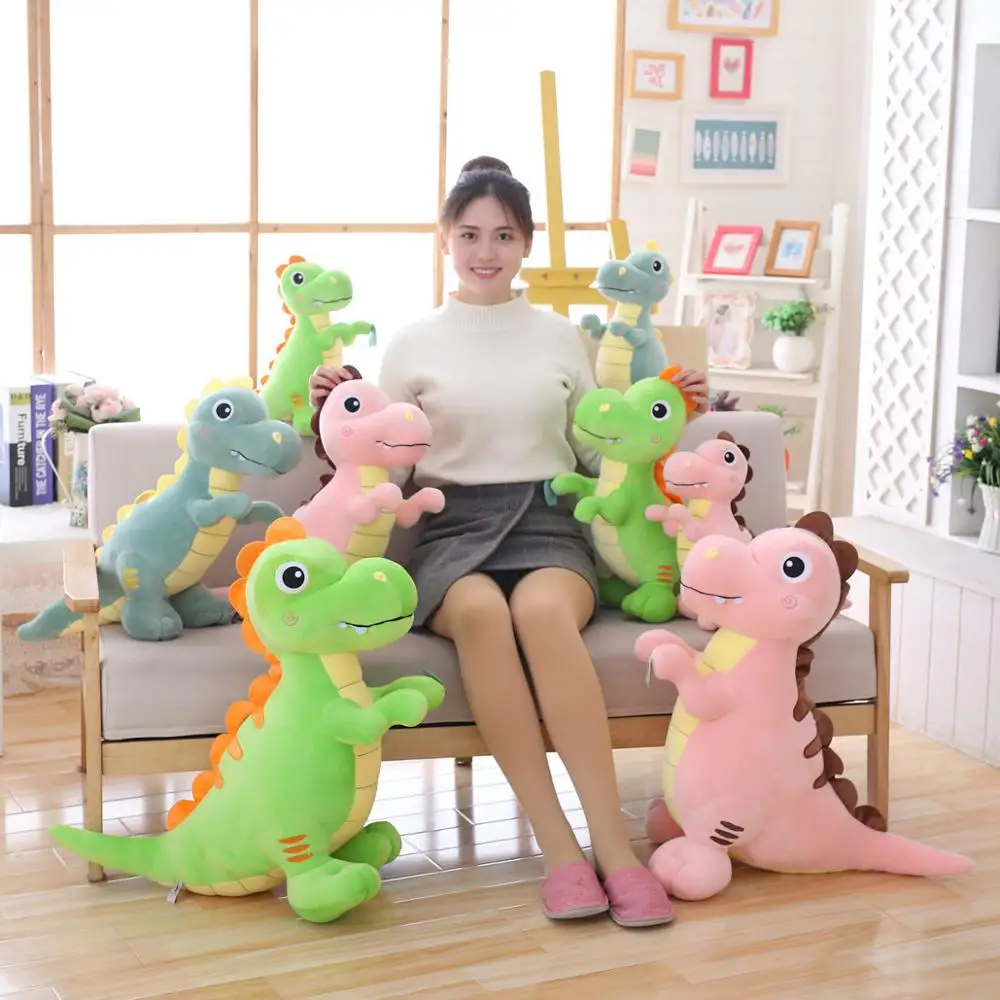 Giant Cute Stuffed Down Cotton Dinosaur Plush Toys Cartoon Tyrannosaurus Rex Dolls For Children Just6F