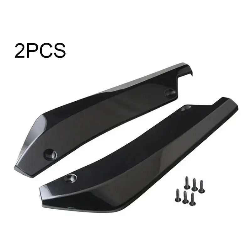 

Car Universal Rear Bumper Spoiler Canards Diffuser Car Side Fin Scratch Protector Black Rear Lip Wrap Modification Parts
