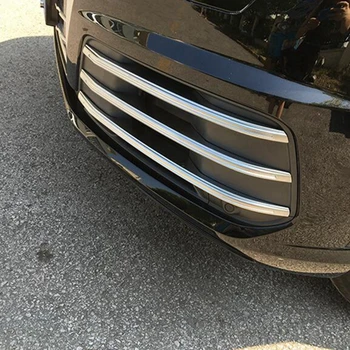 

MONTFORD For Audi Q7 2016 2017 2018 ABS Chrome Exterior Front Fog Light Lamp Molding Garnish Decoration Strips 6Pcs Car Styling