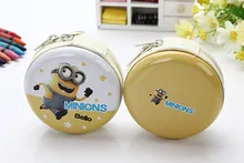 2016 Minions L-3 In-Ear stereo earphone for Iphone samsung MI LG storage box cartoon earbuds mobile phone microphone best gift