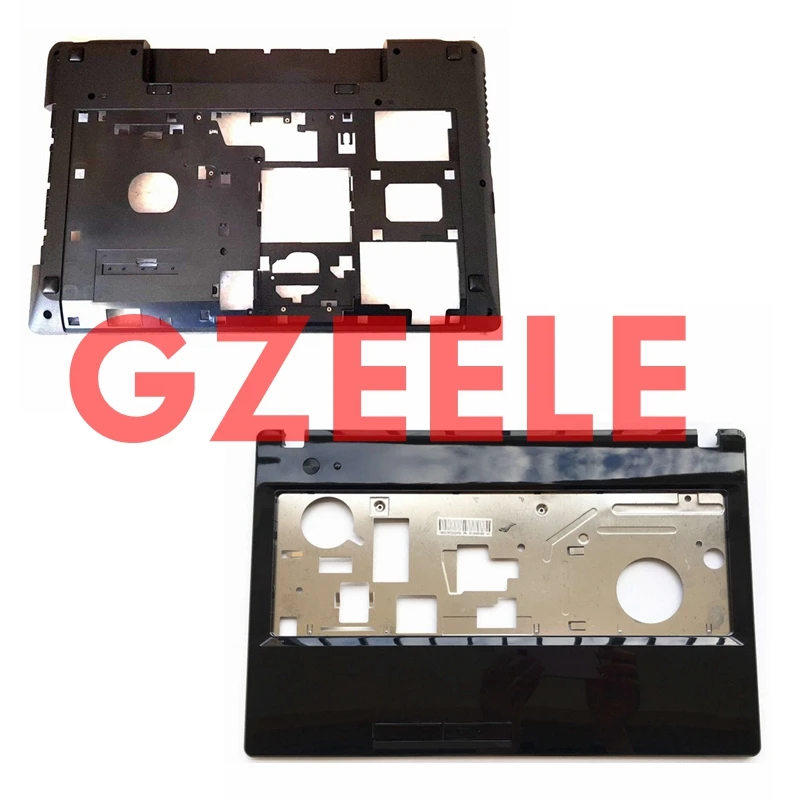

GZEELE new for Lenovo G580 G585 TOP COVER Palmrest Upper Case Bottom Base Cover Case 60.4SH33.021 60.4SH01.001 keyboard bezel
