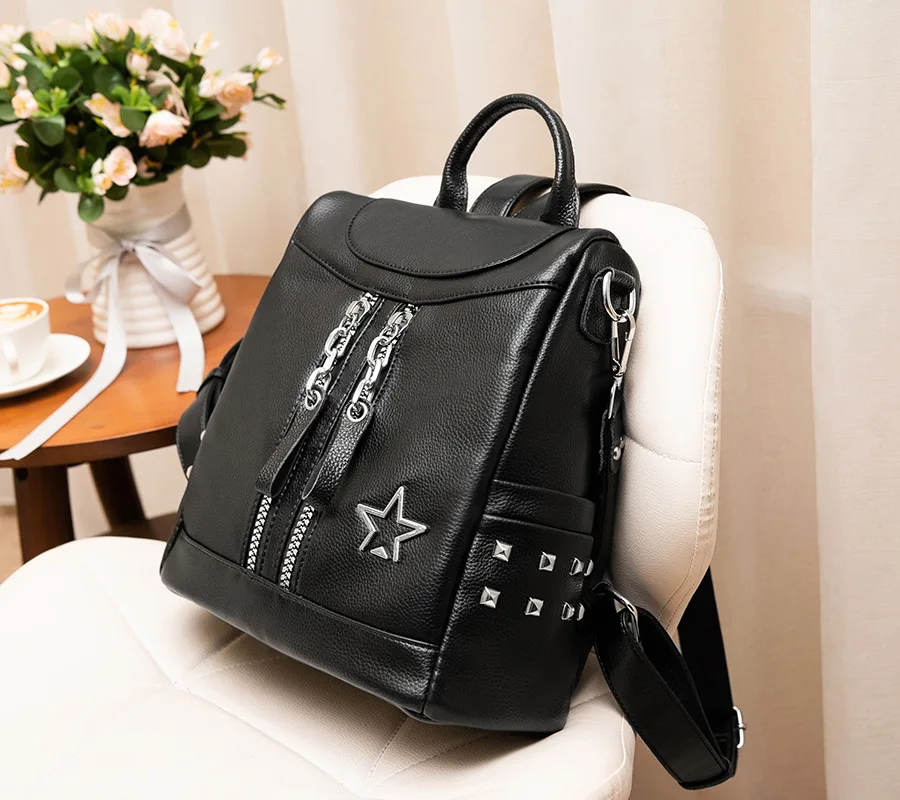 

2018 New Ladies Backpack Shoulder Bag Women Simple Travel Sheepskin Small Backpack Sac A Dos Rugzak Mochila Feminina