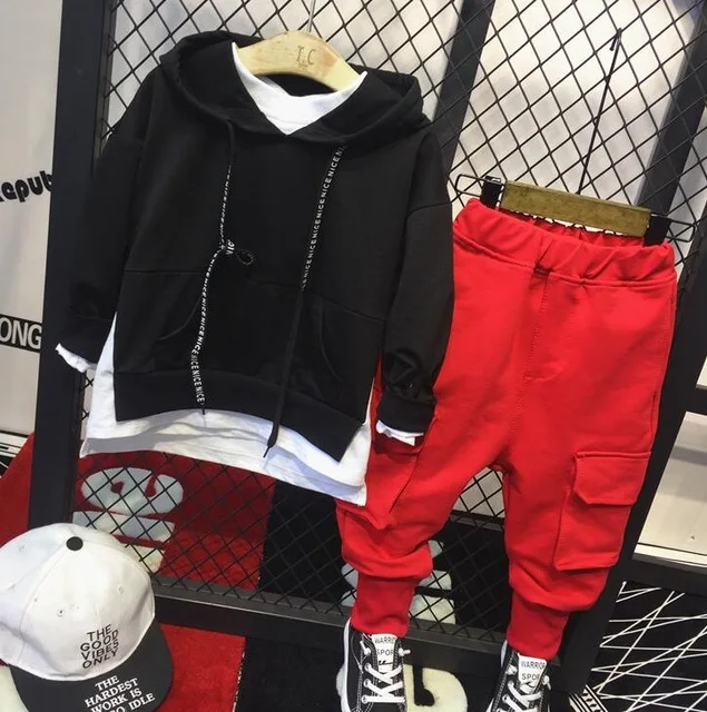 Детский костюм хлопковые ковбойские толстовки+ футболки+ штаны, комплект одежды из 3 предметов, осенне-зимний комплект одежды для маленьких мальчиков