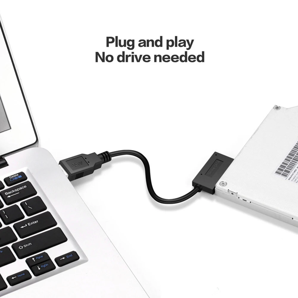 SATA To USB 3.0 Practical Plug And Play 13 Pin Connection Laptop Data Cable Accessories Easy Install Adapter Hard Drive Notebook