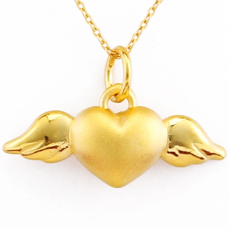 Real 999 24k Yellow Gold Pendant 3D 
