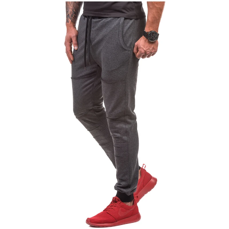 Мужские тренировочные брюки Мода Jogger комплект пуловер+ кожаная юбка длинные брюки штаны осень-зима повседневные однотонные карманы брюки XXL