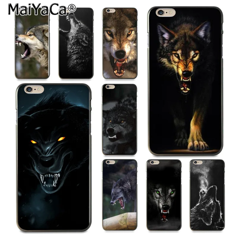 MaiYaCa angry Animal wolf высококачественный чехол для телефона iPhone 8 8plus 7 7plus 6 6S Plus X XS XR XSMax 5 5S SE Coque Shell