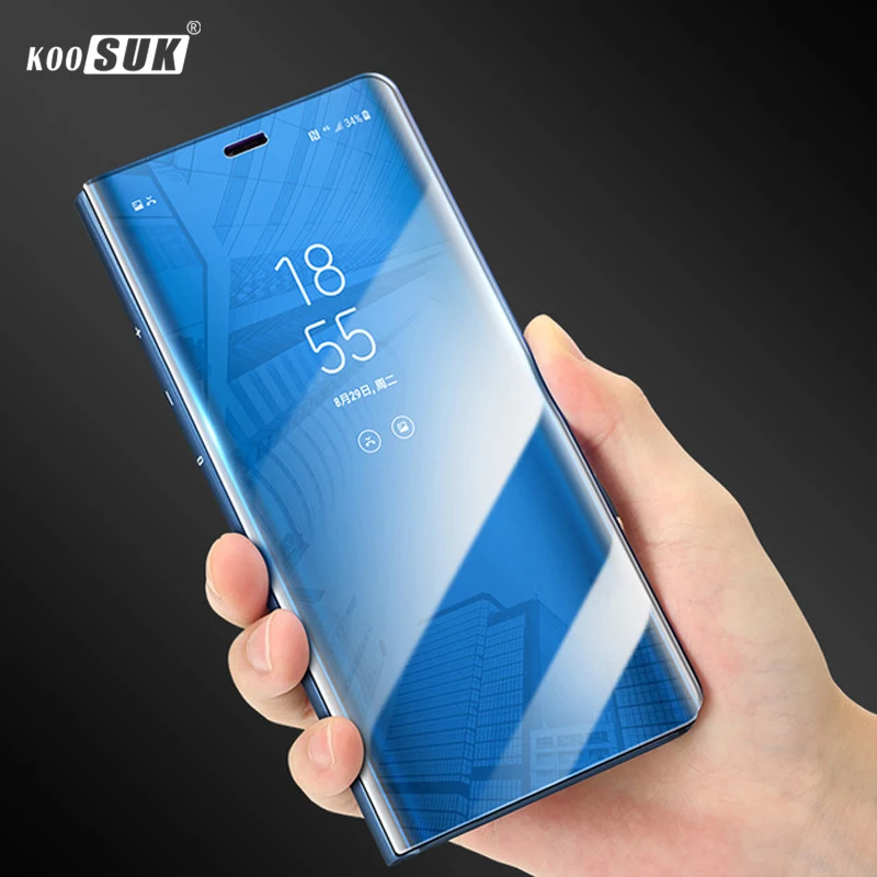 Чехол-книжка для Xiaomi MI9 SE противоударный зеркальный чехол-подставка из